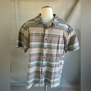 Large goodfellow cotton button down short sleeve casual shirts